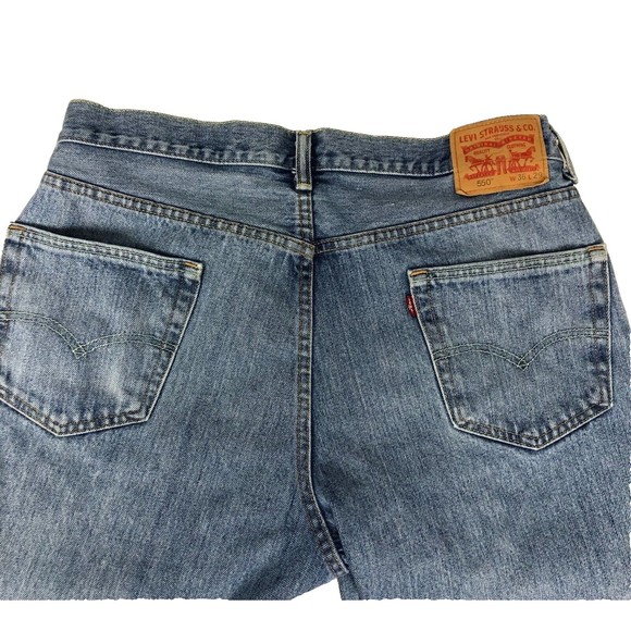 Levi Strauss Men’s 36x29 Light Wash 550 Relaxed Fit Straight Leg Denim Jeans - Picture 9 of 14